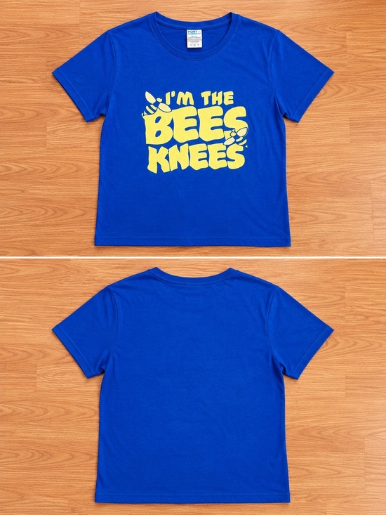 Tops - Blue 'I'm The Bees Knees' Graphic Tee